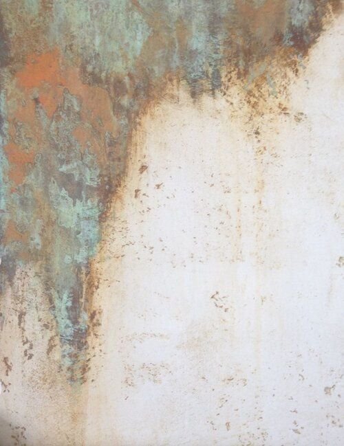 Detail of copper oxide on lime